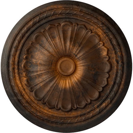 Alexa Ceiling Medallion (Fits Canopies Up To 2 7/8), Hand-Painted Rust, 20 1/2OD X 1 7/8P
